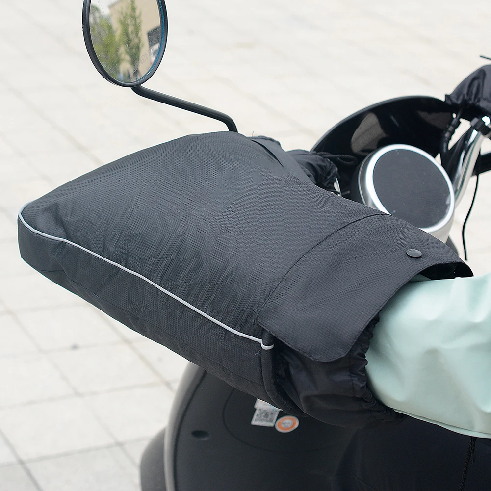 

Windproof Winter Warm Handle Gloves Rainproof Reflective Strip for Motorbikes Scooters Universal Thermal Handle Bar Cover Gloves