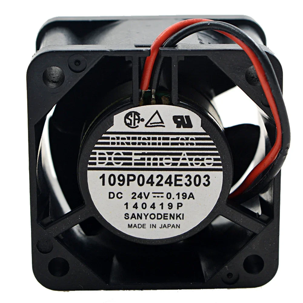 For Sanyo 109P0424E303 0.19A 4028 24V 4cm 40X40X28MM large wind frequency converter fan for delta afb0724hh 7cm 7025 70x70x25mm 24v 0 22a two wire frequency converter cooling fan