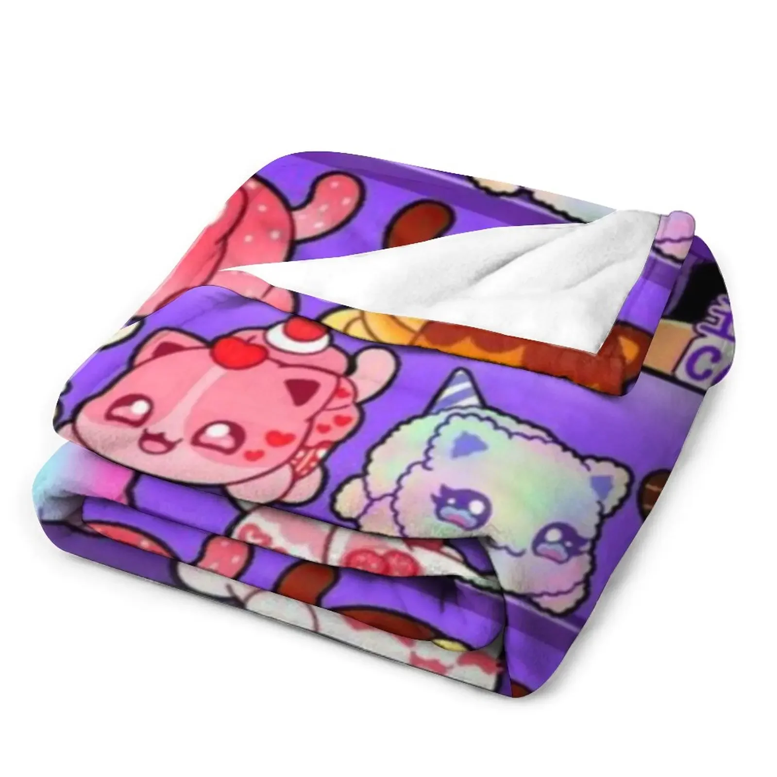 Aphmau Meow Plushies Anime Cats Throw Blanket Fluffy Shaggy Blanket Flannels Blanket Tourist Blanket 3