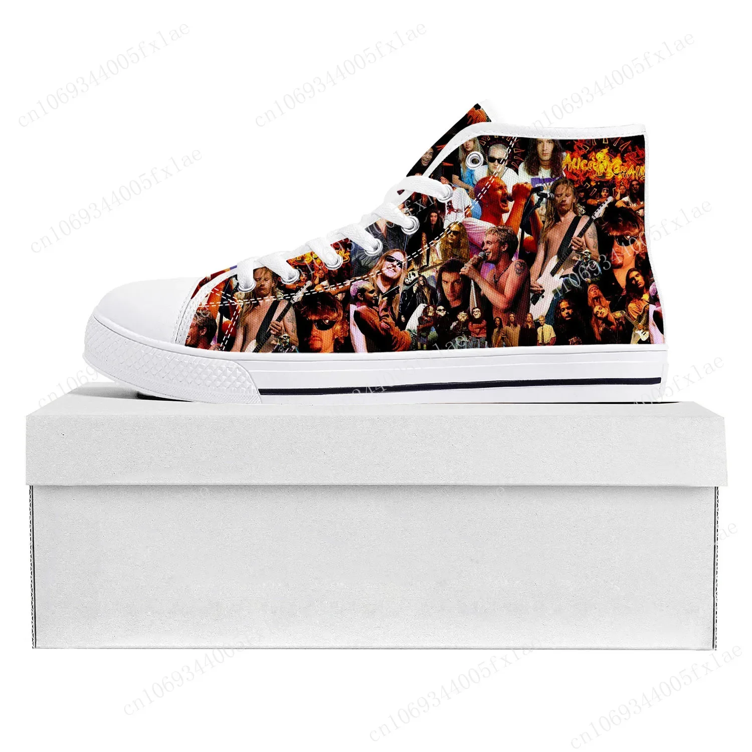 

Alice In Chains Metal Rock Band Pop High Top High Quality Sneakers Mens Womens Teenager Canvas Sneaker Couple Shoe Custom Shoe
