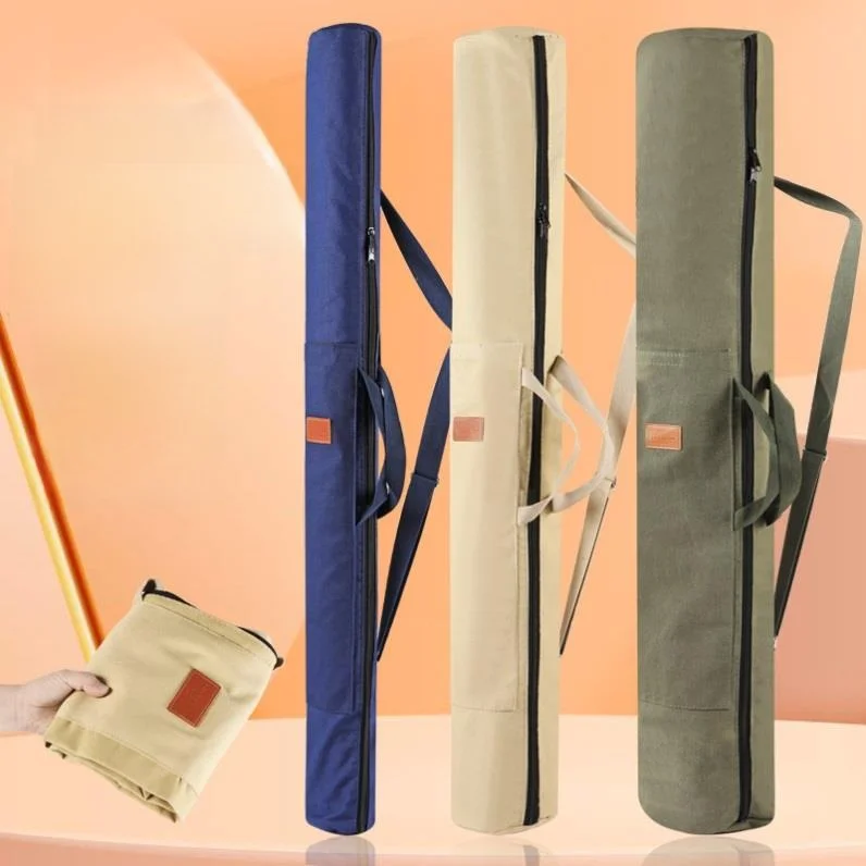 Large Capaci Canvas Fiing Rod Bag Umbrella Bapa Rod Bag Fiing Gear Bag Lightweight Foldable Outdoor Cam Travel ...