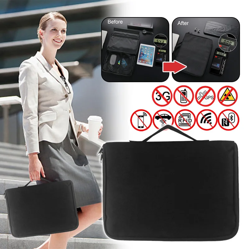 

Faraday Computer Phone Blocker Bag RFID RF Signal Blocker Shielding Handbag Mobile Phone FID RF Signal Blocker Safe Pouch