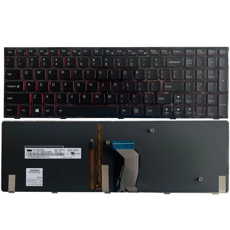

Новая английская клавиатура для ноутбука Lenovo Y590 Y500 Y510P с подсветкой