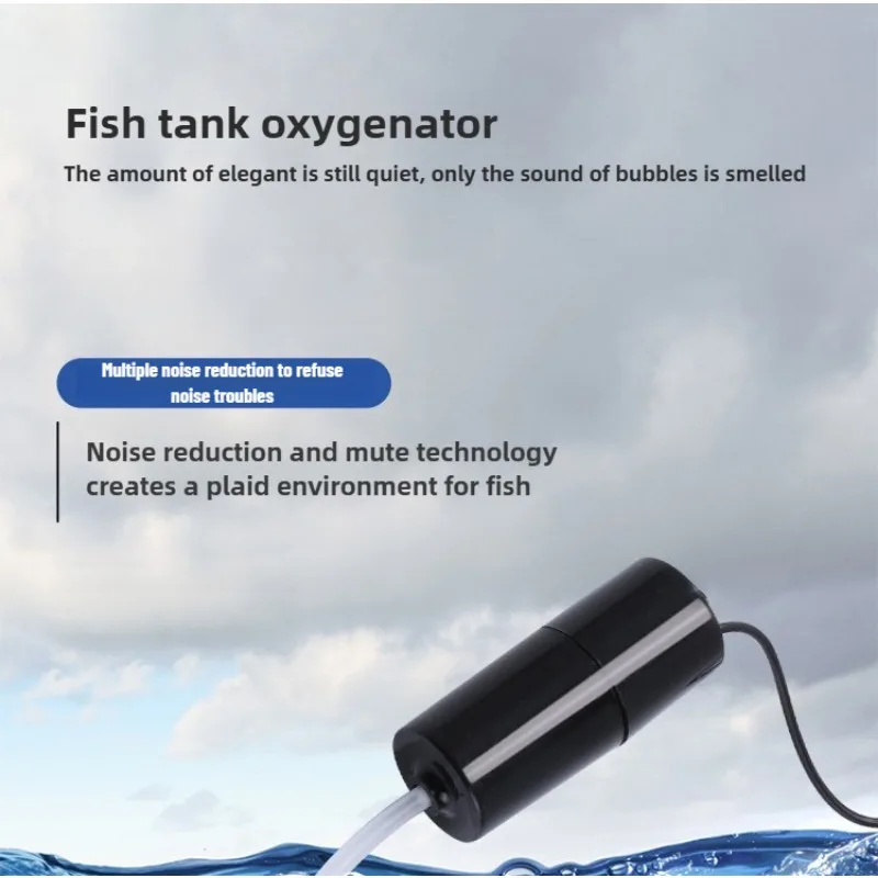 Mini Aerator Portable Fish Tank Accessories Aquarium Oxygen Air Pump USB Small Oxygenator for Fish Tank Silent Air Compressor 5