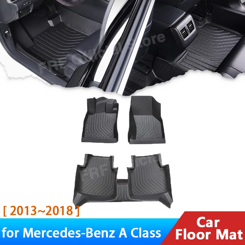 Tpe Per Mercedes Benz Classe A W176 A 45 Amg 2013 ~ 2018 2017 Accessori Tappetino Per Auto Foot Panel Liner Tappeto Pad Tappetini Impermeabili