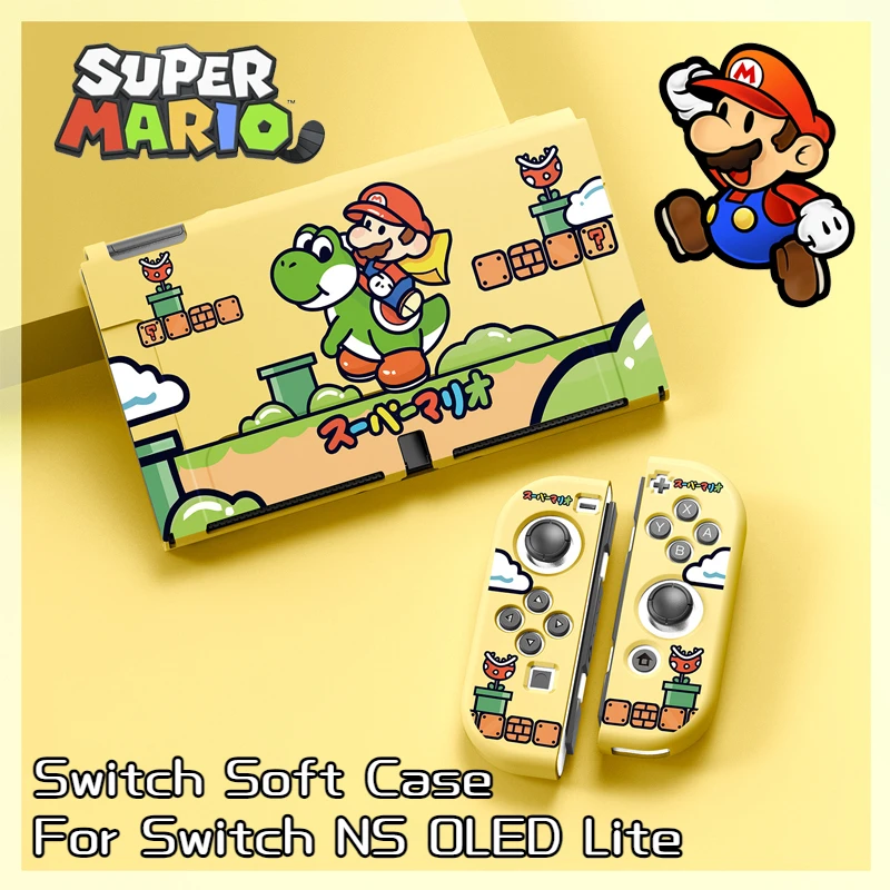Super Mario Anime Switch Guscio Protettivo Per Nintendo Switch Ns Oled Lite Cartoon Game Host Console Cover Morbida All-Inclusive