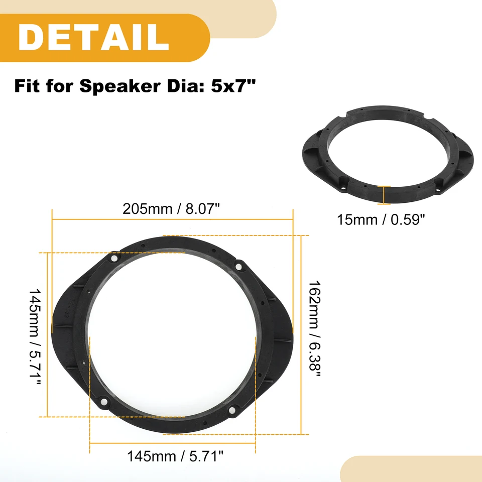 X AUTOHAUX 2 Pezzi Adattatore Distanziatore Per Altoparlante Auto Per 6 "x9" In Plastica 46 Mm Di Spessore - Foto 9