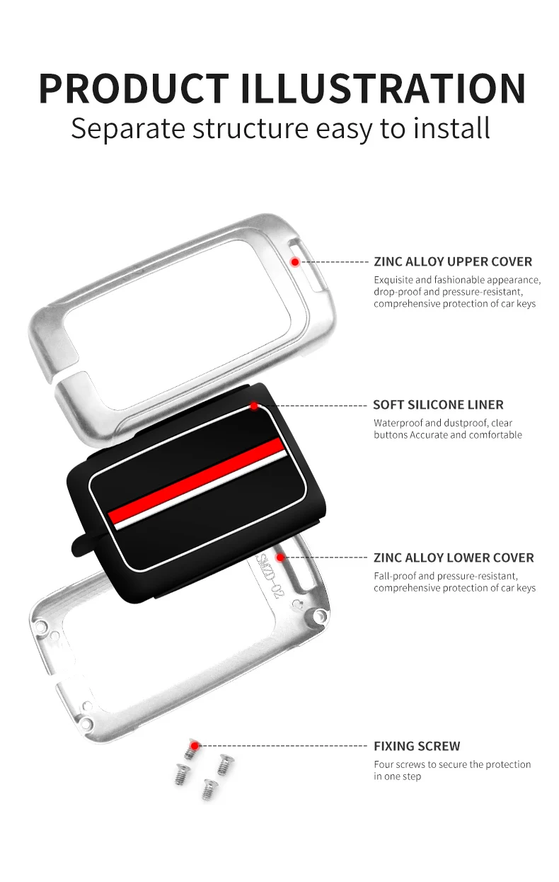 Zinc Alloy Car Flip Key Case Cover Shell Fob For Mazda Alexa CX-30 CX-3 CX-5 CX-7 CX-9 CX-4 3 Button Protector Holder Keyless 13 Zinc Alloy Car Flip Key Case Cover Shell Fob For Mazda Alexa CX-30 CX-3 CX-5 CX-7 CX-9 CX-4 3 Button Protector Holder Keyless - Sfa41a72ee13c4658960c1b286bf5efbeO