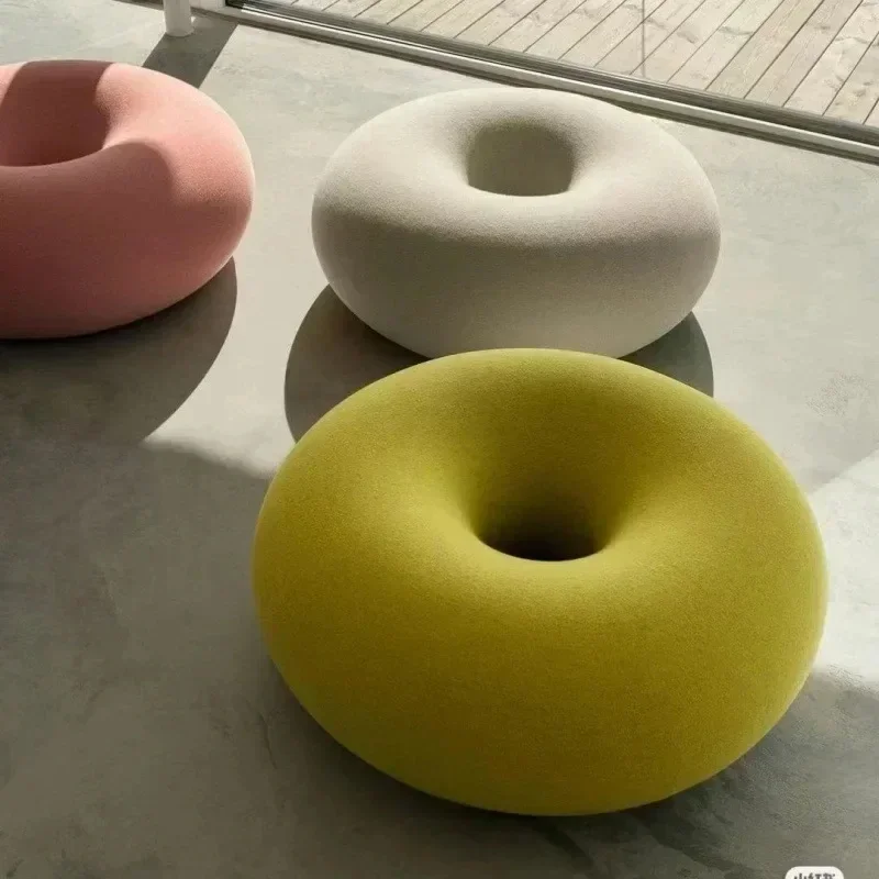 Divano Donut Rotondo Pigro Sedile singolo Casa Soggiorno Divano semplice Advanc Bella sedia per il tempo libero Elegante morbido sulla pelle traspirante - immagine 5