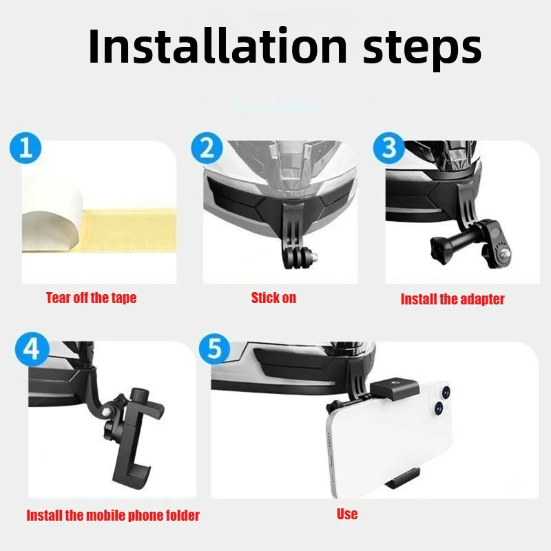 Support Caméra Action 360° avec Clip Téléphone et Vis M5 - Lot de 5 Accessoires