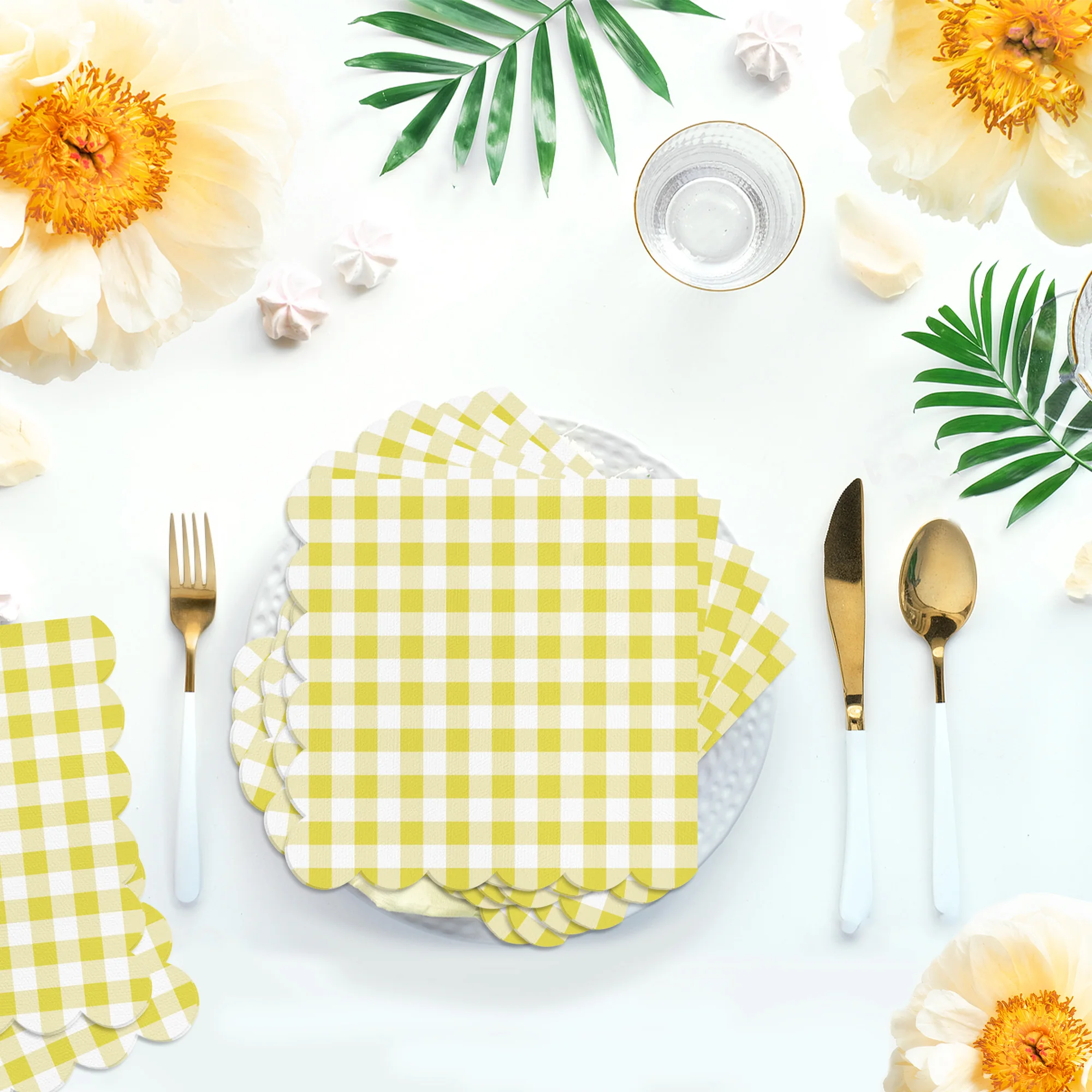 20/40/60 stücke Bunte Plaid Servietten Einweg Abendessen Papier Taschentücher Geburtstag Dekoration Hochzeit Dekoration Party Supplies – Detail 11