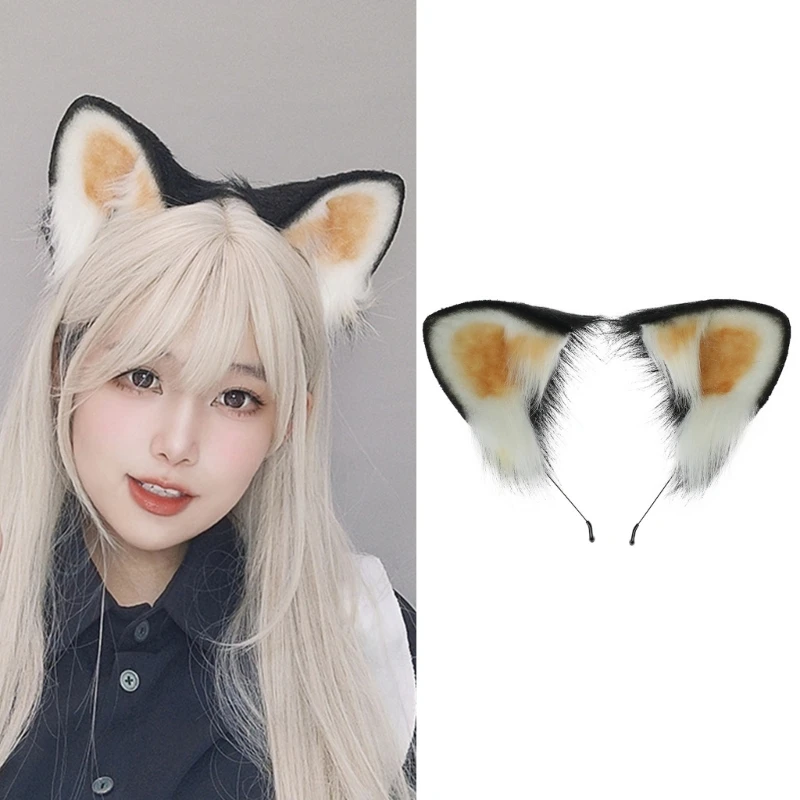 

Carnivals Lesser Panda Ear Headband Plush Hairbands Woman Washing Face Hairband