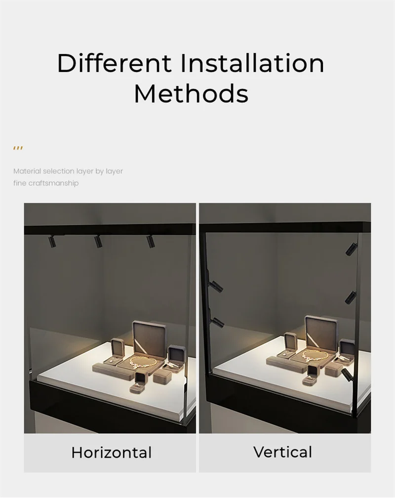 Description Picture 5 of itemDC12V/24V Led Cabinet Light Spotlight for Jewelry Display Showcase Counter Lamp Mini Magnetic Track Lighting Surface Mounted