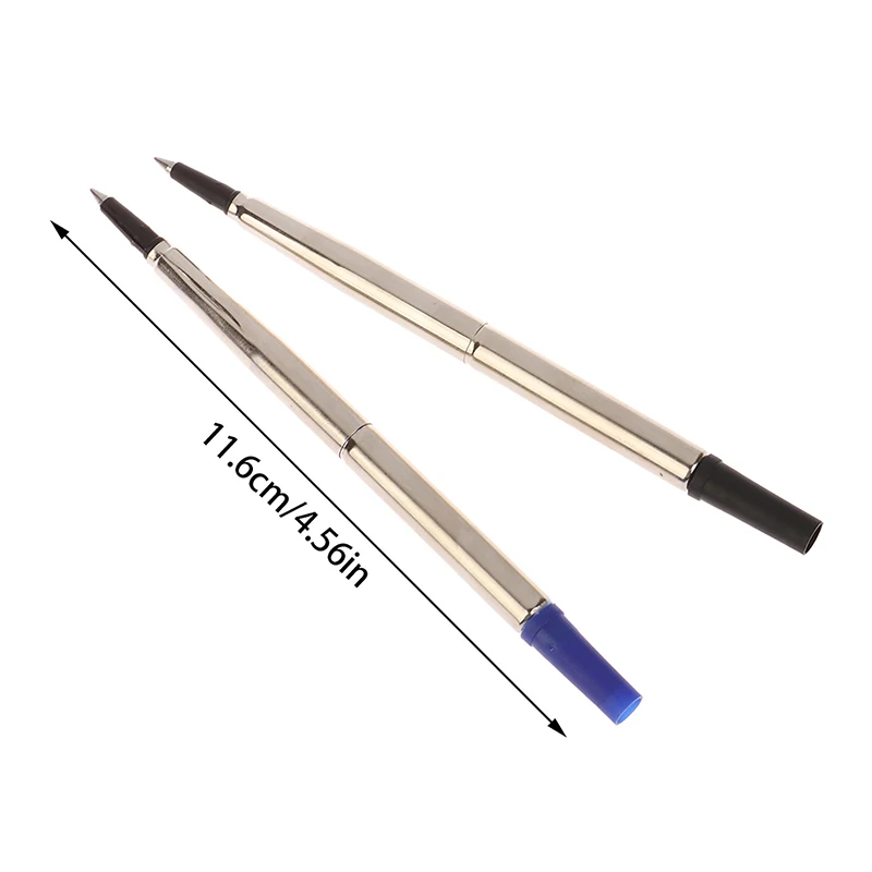 Multifunction Ballpoint Pen Plastic Ball Joint Pen 2 PCS Blue Ink Parker Style Standard 0.5/0.7mm Ballpoint Pen Refills Nib Medium Push Action Rotary Universal Metal Pen Refill