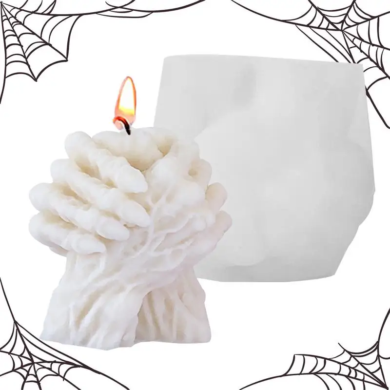 Muffa Della Candela Della Tenuta Della Mano 3D Stampi In Silicone Per Il Wrestling Del Braccio Stampo In Silicone Per Candele A Mano Di Zombie Stampo 