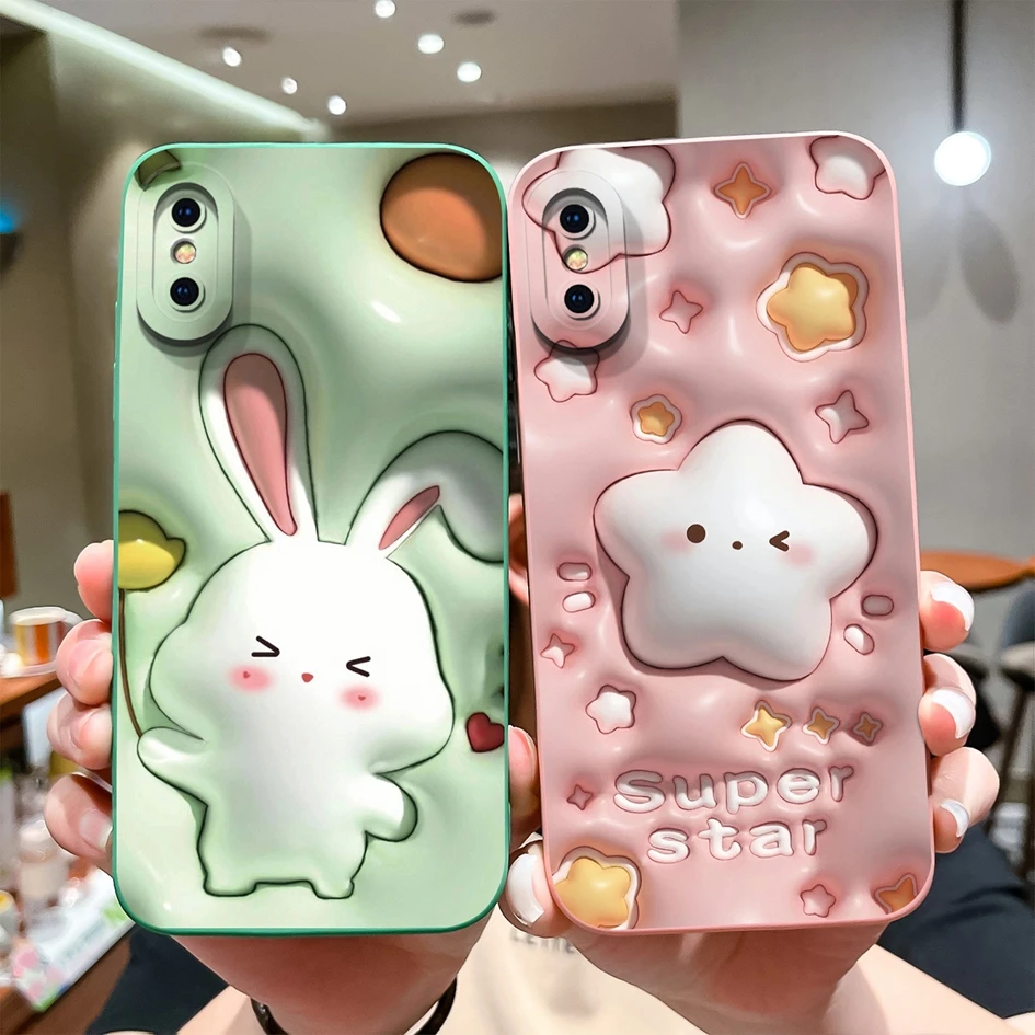 Cute Rabbit High-Quality Shockproof Soft Silicone Phone Case