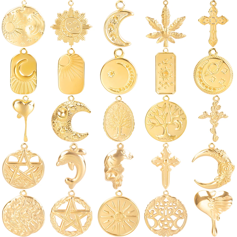 Stainless Steel Jewelry Making Supplies Stainless Steel Hearts Cross