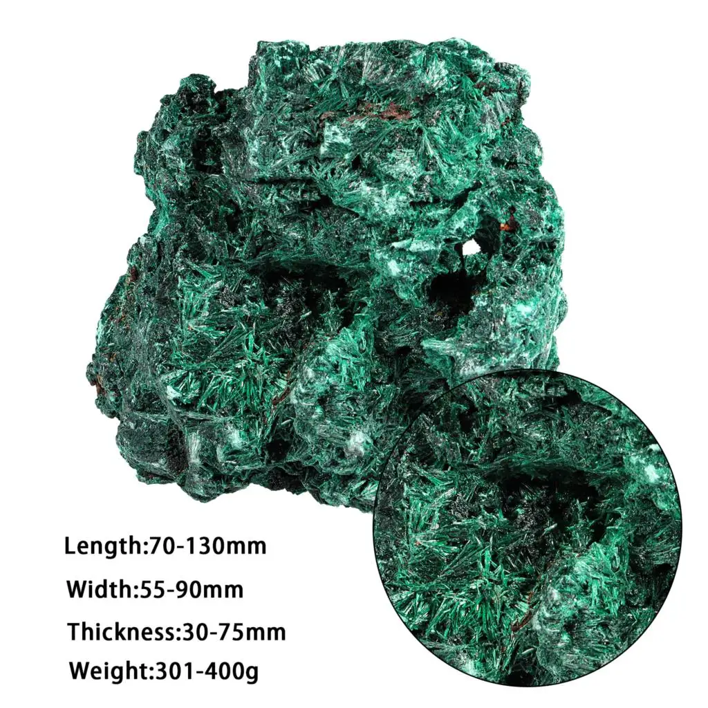 300-500g Irregular Malachite Natural Rough Crystal Stone Minerals For Meditation Protection Home Decor