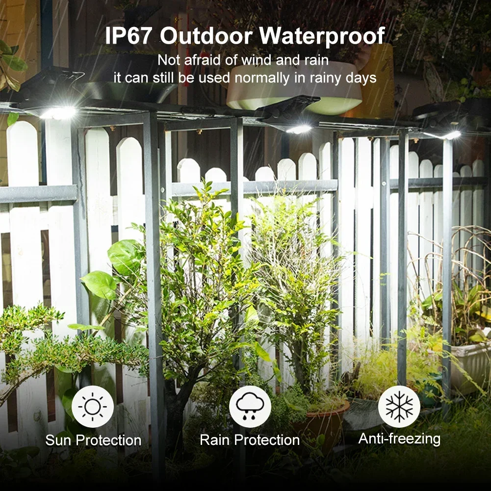 Solar Lights Outdoor Clip Solar Motion Light 72 LEDs 3 Modes Security Fence Light Waterproof Solar Wall Light for Garage Deck