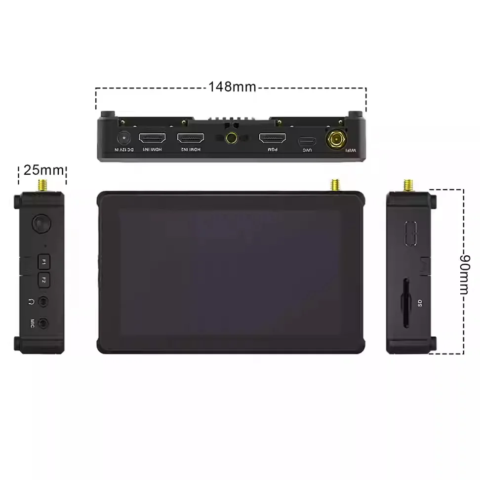 Movmagic X5 5.5ich Dual Channel 4K Input USB3.0 Wifi Network Double Push Stream Touch Screen Video Recording Switchboard