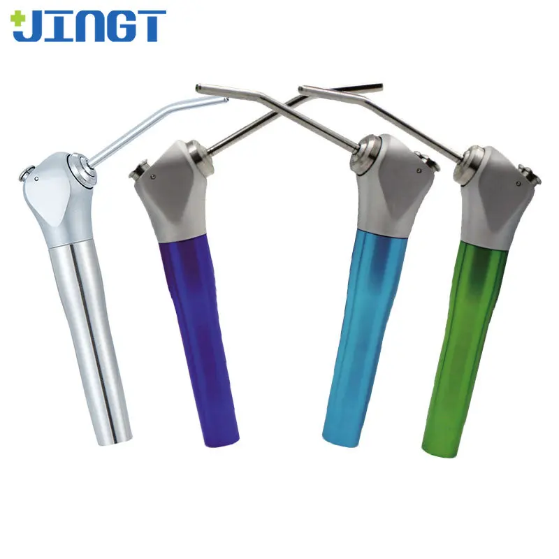 

JINGT Dental Triple Gun Head Turbine Three-Use Stainless Steel Water Color Mouth Three-Way Tip Colored Nozzle Triple-Use