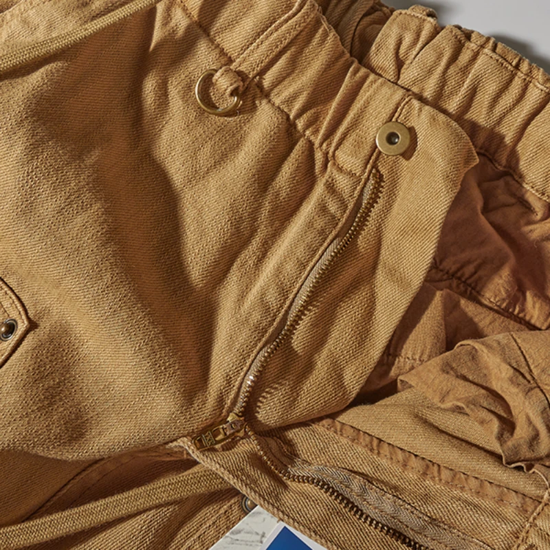 Heavy-duty thickened mountain slacks in autumn men's loose wide version OVER SIZE retro trend pants 6