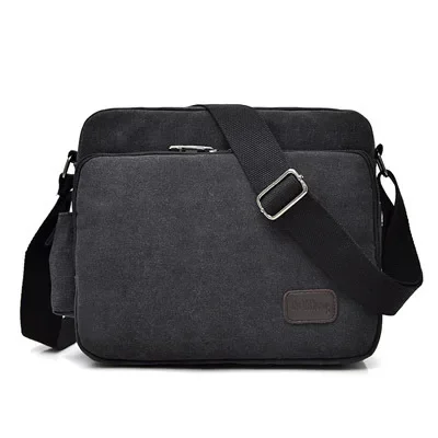 Customizable Fashionable Canvas Men's Bag Multi functional Shoulder Bag Men's Casual Large Capacity Crossbody