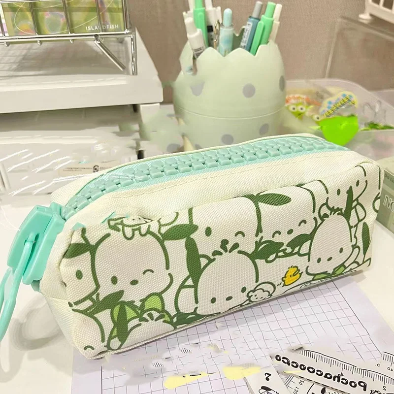 

Kawaii Sanrio Large Zipper Pencil Pouch Pochacco Accessories Cute Anime Students Stationery Case Pencil Case Toys for Girls Gift