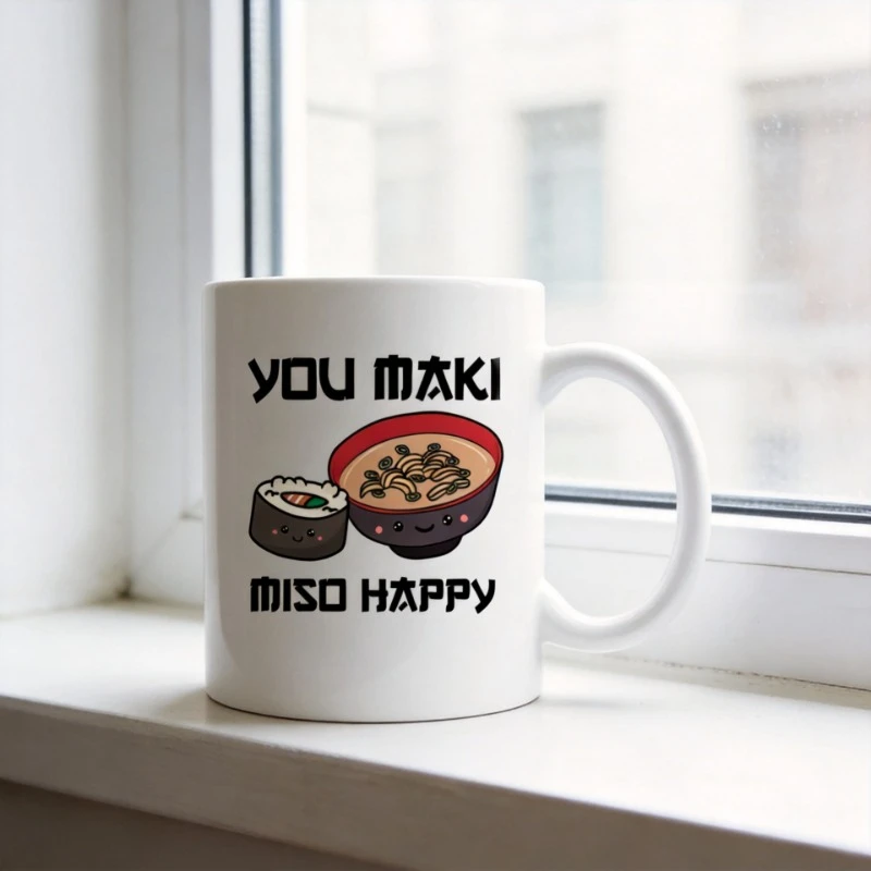 Miso Happy: Ceramic Mug for Coffee, Tea, and More - Funny Personalized Drinkware Gift