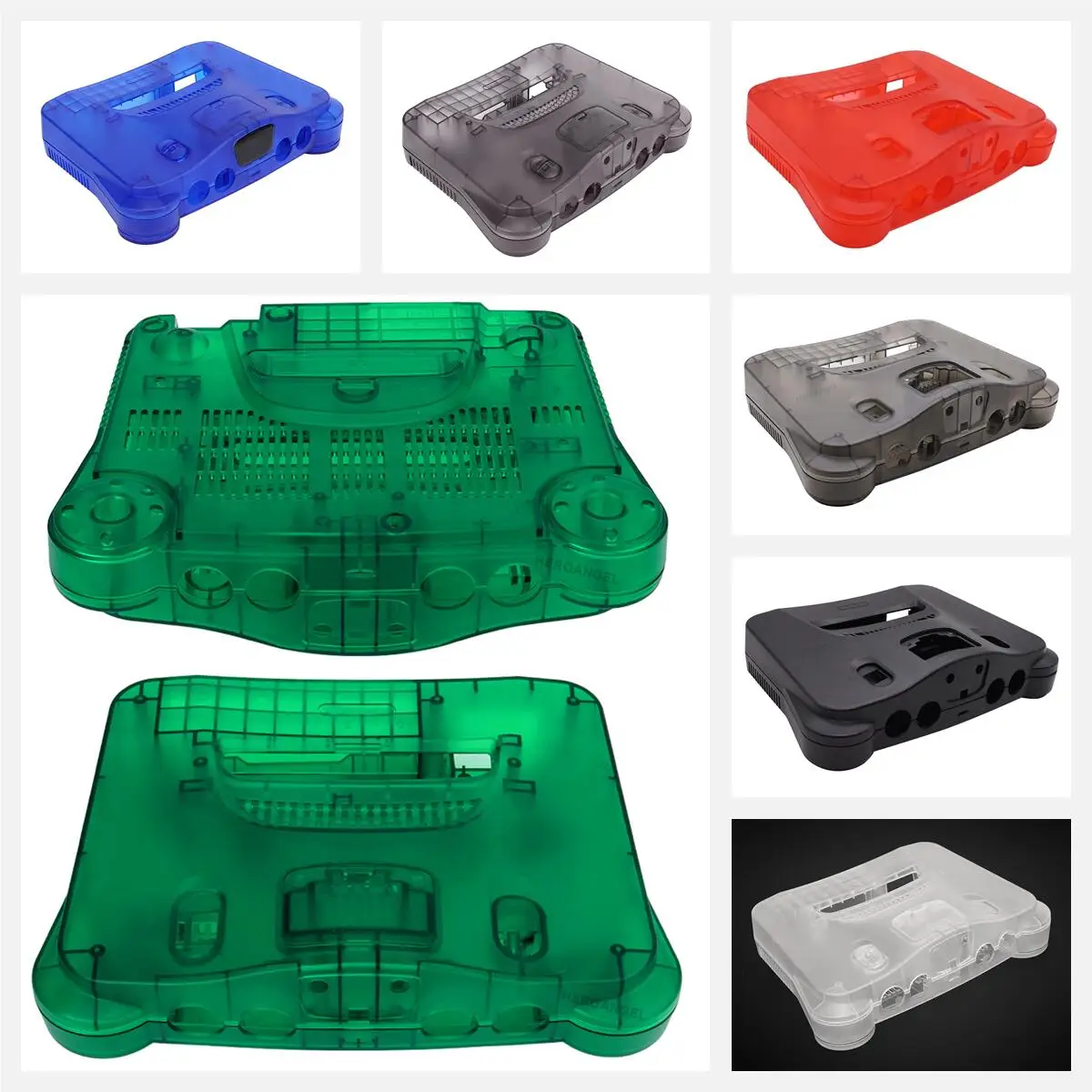 

7 COLORS Emerald Green Translucent Replacement for N64 Housing Shell Case Compatible All Region for N64 Retro Video Game Accesso
