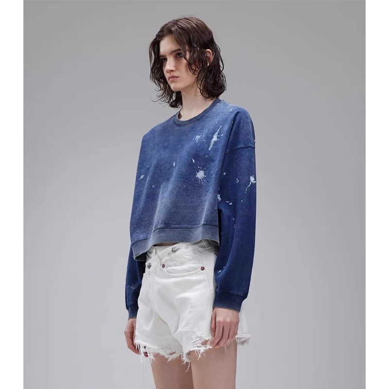 NIGO LP Women's Men's Spring And Autumn High Street Old Graffiti Cotton Round Neck Long Sleeve Short Sweatshirt #nigo61427 4