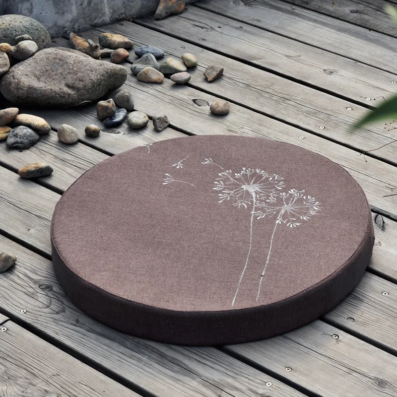 Zen Mat Hand-Painted Linen Meditation Yoga Mat Zu Zen Study Mat Tat Window Pad ...