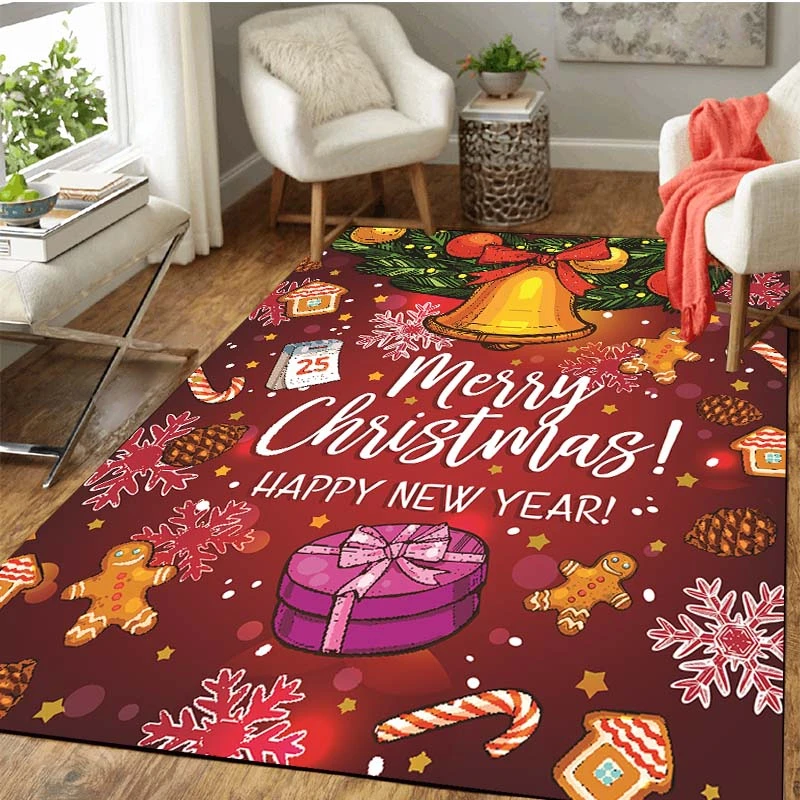 XQKXHZ Alfombra Decorativa De Navidad,Alfombras Salon 160X230 Decoración De  Vacaciones De Navidad En Invierno Antideslizlante Lavable Alfombra Navidad