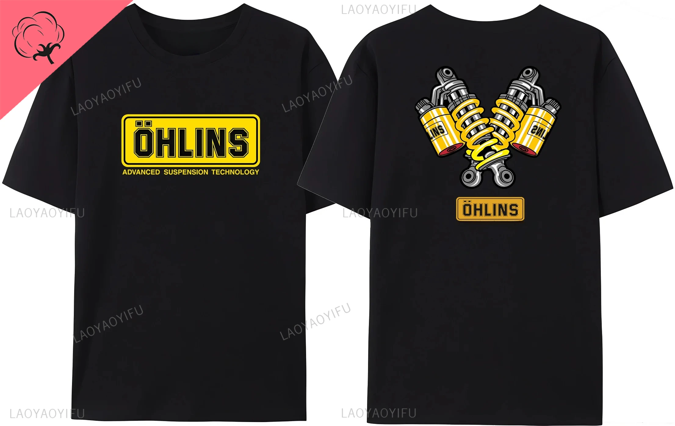 T-Shirt Con Stampa Sportiva Ohlins Unica Da Uomo Nuova Di Zecca In Puro Cotone Casual Impact Ohlins Rxf34 M.2 Top Confortevole E Alla Moda