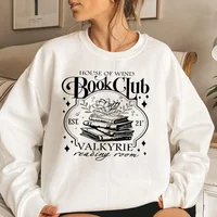 House of Wind Library Velaris Sweatshirt Night Court Sarah J Maas Throne of Glass Hoodie Valkyrie Reading Room Women's Clothing 3