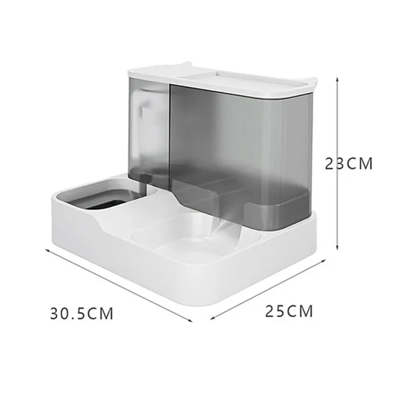 High Capacity Automatic Pet Food and Water Dispenser with Wet-Dry Separation