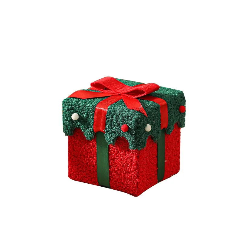 Luxury Christmas Apple Gift Box - Thickened Velvet Packaging for High-Quality Candy Gifts - Creative Holiday Decorative Box