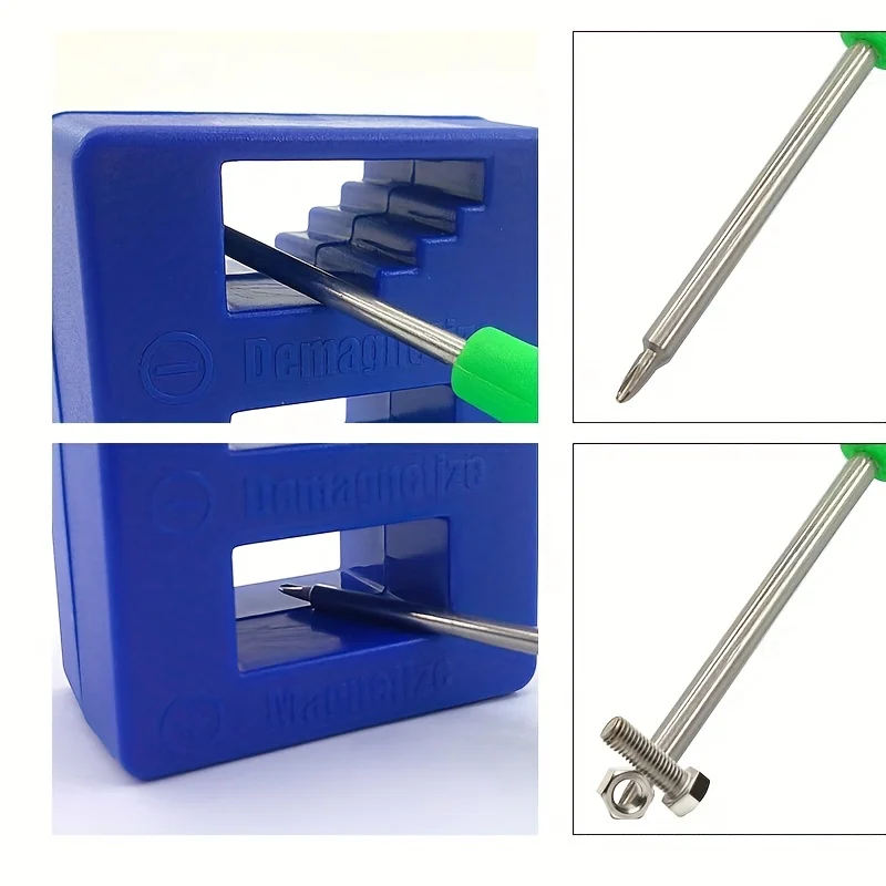 Quick Charge Screwdriver with Dual Magnetizer/Demagnetizer Precision Magnetic Pickup Tool for DIY & Pros electric screwdriver