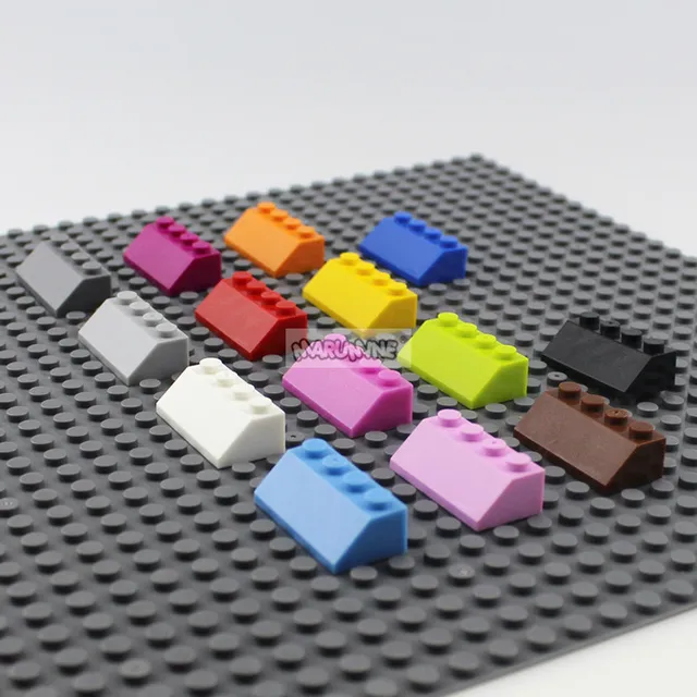 Marumine MOC Bricks 2x4 Slope Roof 3037 Compatible Diy Classic Building Blocks Assembles Parts Accessories Educational DIY Toy 5
