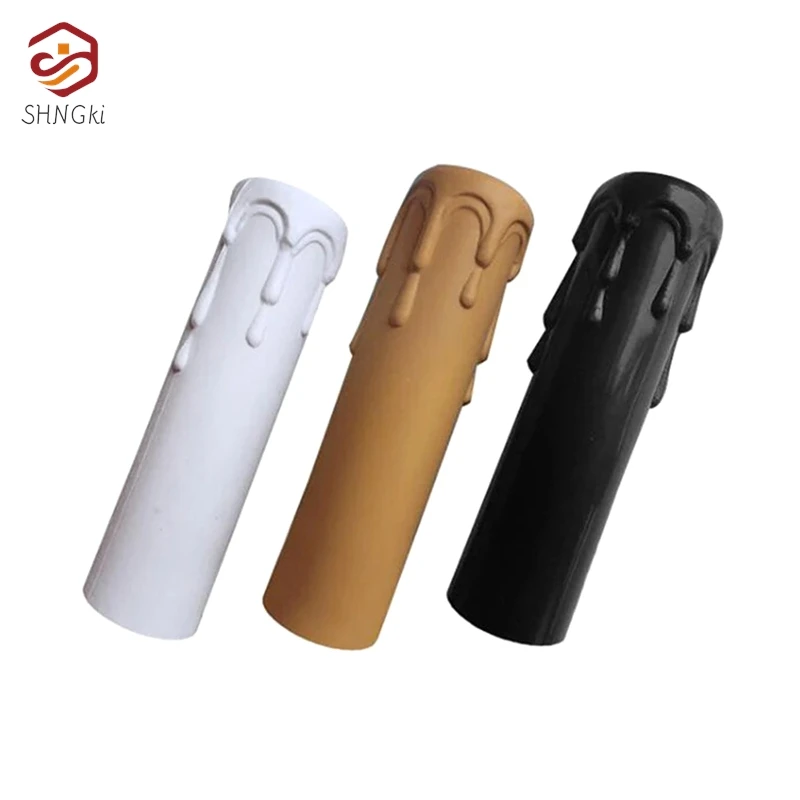 10pcs Candle Light Socket Covers E14 Candle Covers Sleeves Flame Retardant Vintage Style For Hotel Dining Room for Chandelier