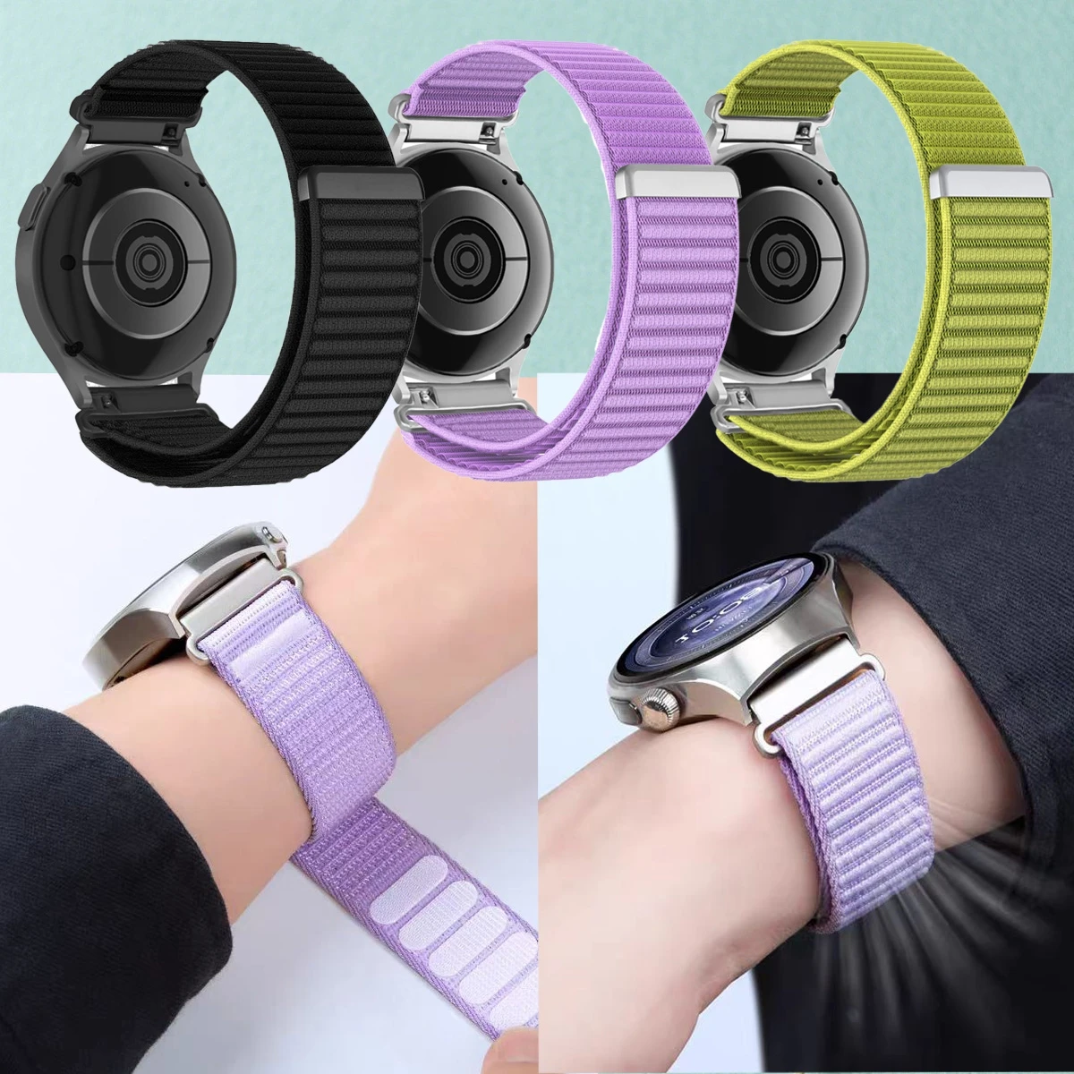 Versatile Sport Nylon Watch Band with Velcro Strap