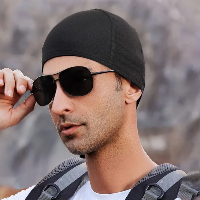 Breathable Mesh Head Cover Moisture Wicking Helmet Cap Dry Fit Skull Cap Quick-drying For Cycling