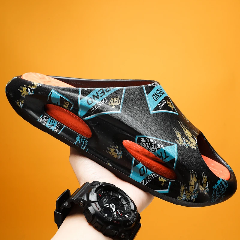 

High Quality Slippers Men's Summer Home Indoor Anti-skid Casual Flip Flops Soft Soles Men's Sports Beach Shoes Fashion Sandals46