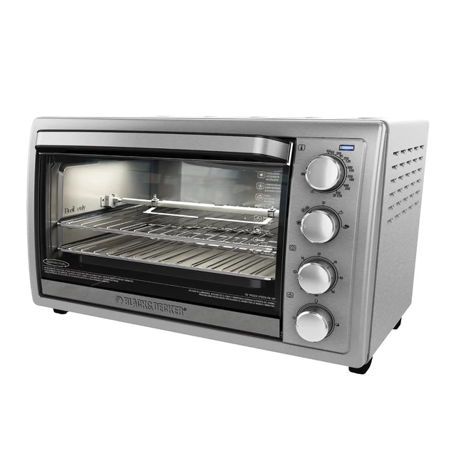 BLACK+DECKER Countertop Convection Toaster Oven, Stainless Steel, Pizza Oven,  Electric Oven, Kitchen Appliance - AliExpress