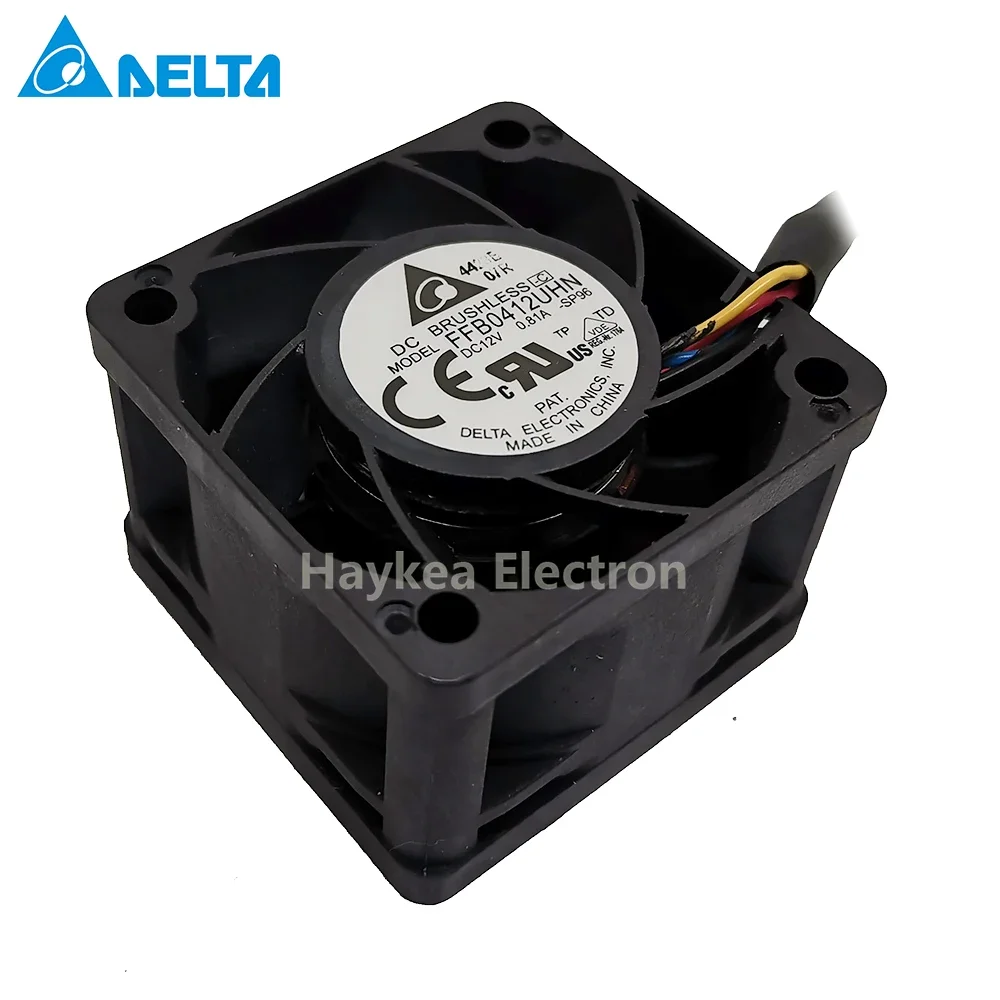 델타 FFB0412UHN 냉각 선풍기, 40x40x28mm, 4028 40mm, 1U 2U 서버 선풍기, 12V 0.81A, 4 핀