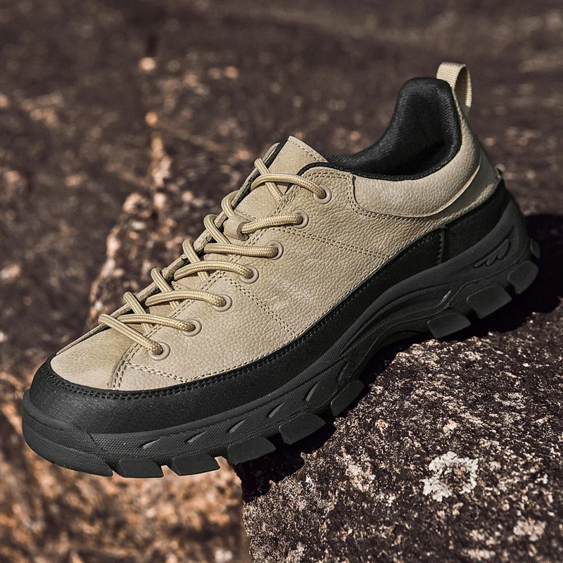 Genuine Leather Mens Sneakers Luxury Handmade Casual Shoes Fashion Designer Outdoor Walking Shoes New Male Skateboard Footwear - 5