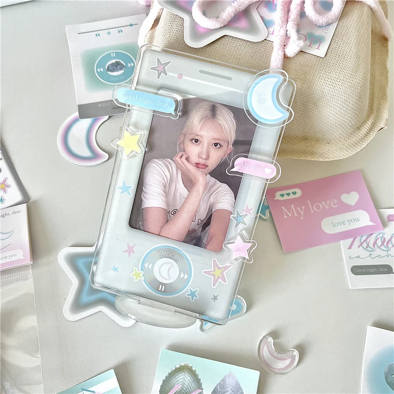 Description Picture 5 of itemINS Kpop Photocard Holder 3 inch Acrylic Photo Frame Idol Photo Display Stand Photo Unique Design Card Protective Case 포토카드 액자