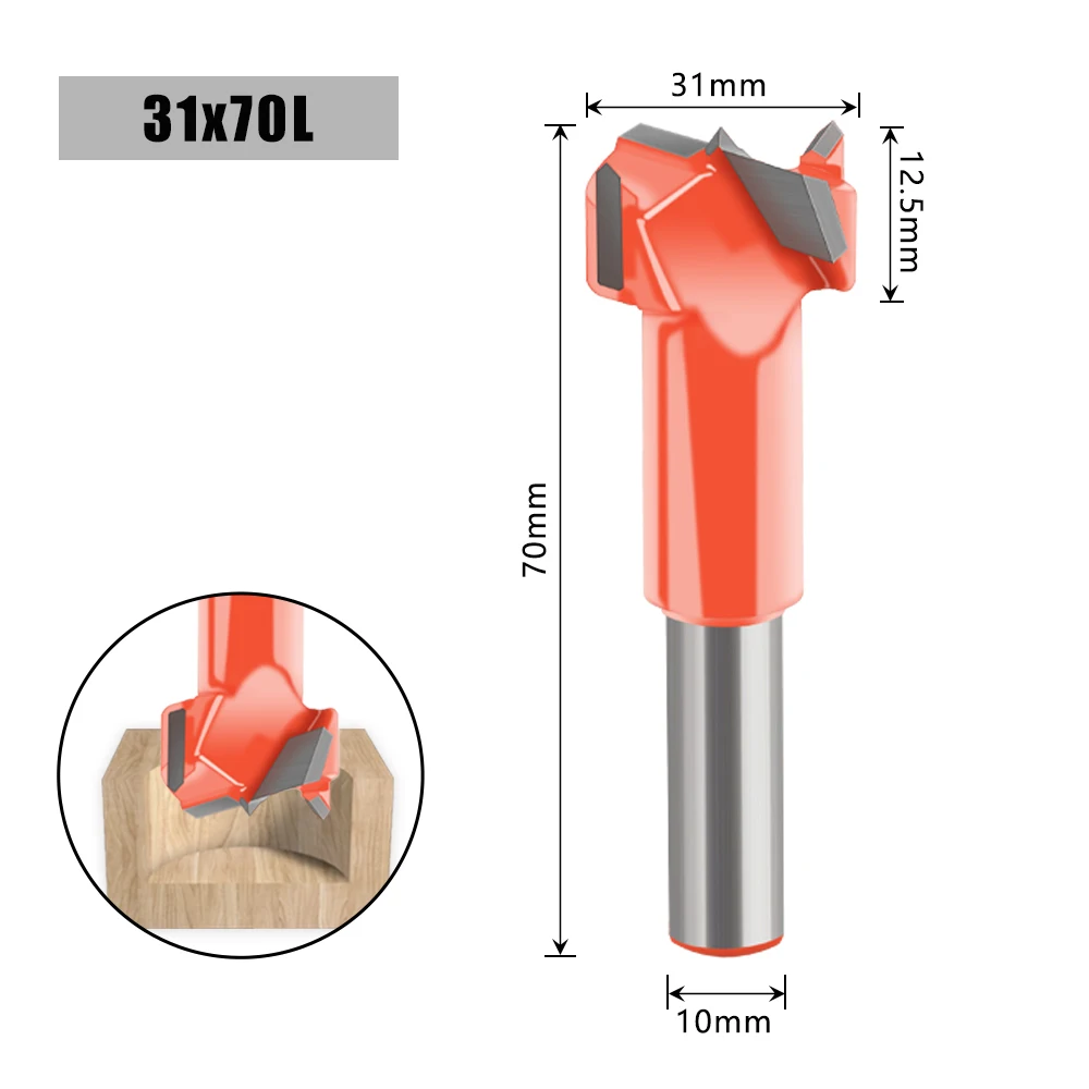10mm Tungsten Steel 3-in-1 Woodworking Drill Bit Opener