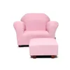 Roundy Child Size Chair with Microsuede Ottoman, Kids Chair, Toddler Chair with Ottoman, Toddler Sofa Couch for Girls 6