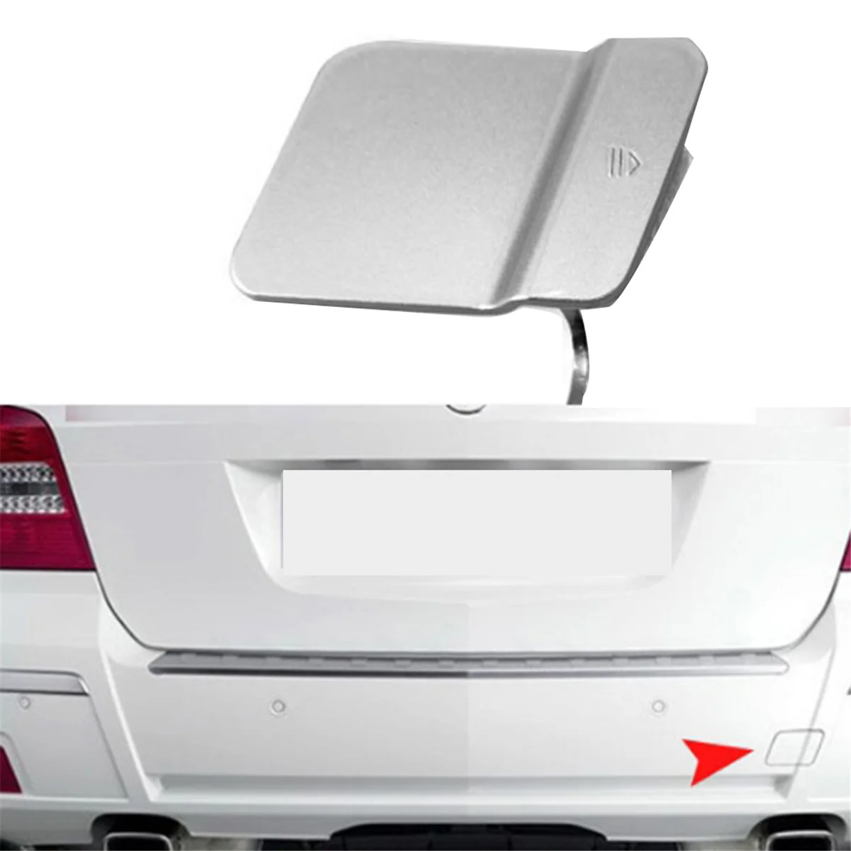 2048853223 견인 캡 후방 범퍼 견인 후크 커버 실버, 메르세데스 GLK X204 GLK300 GLK350 2008-2012